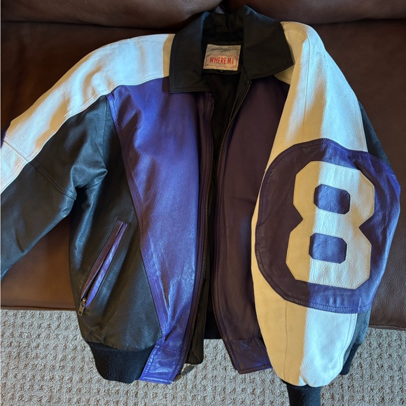 Michael Hoban WHEREMI Classic Vintage Leather “8 Ball” Jacket - Picture 2 of 6